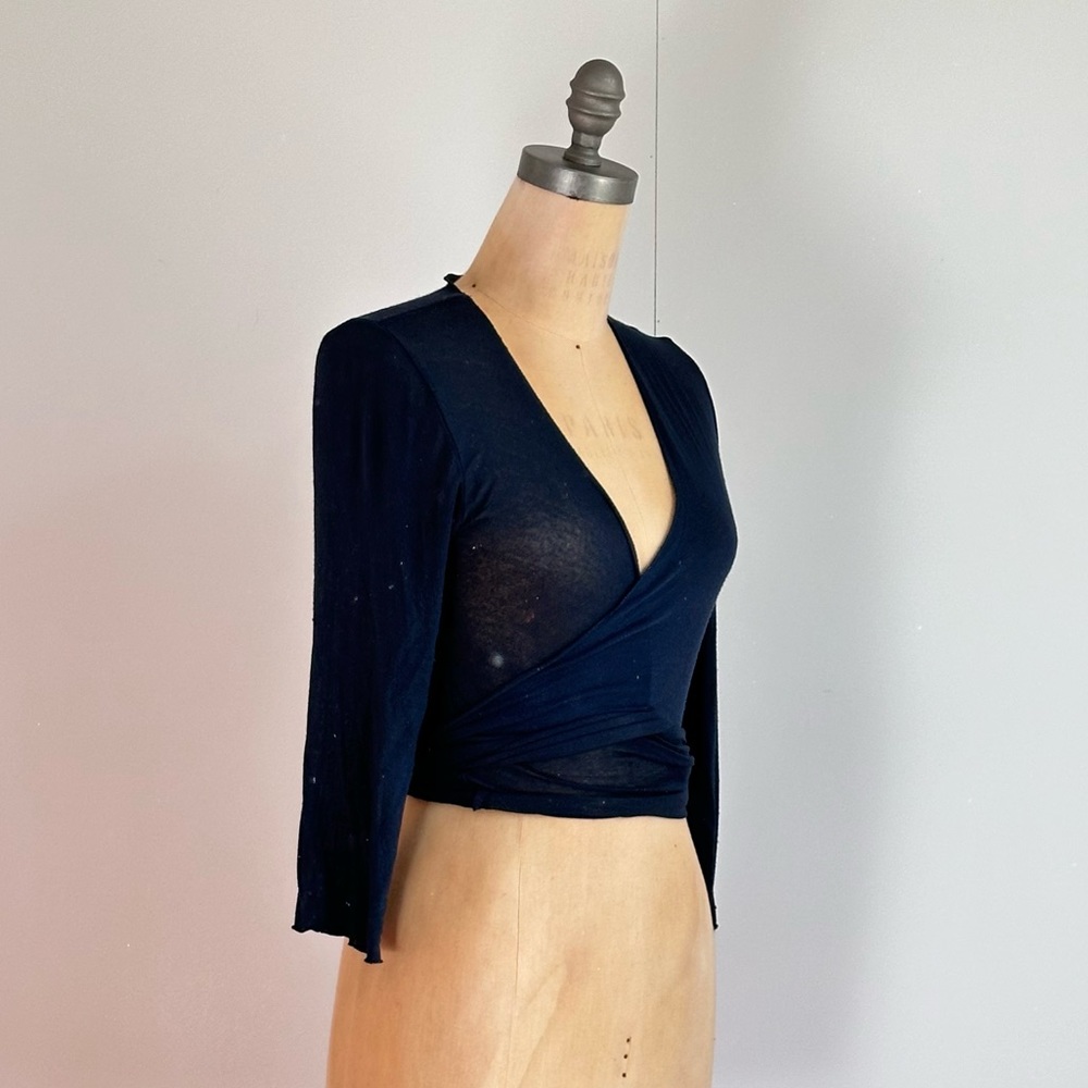 Sandro Ferrone Navy Wrap top - Size One Size